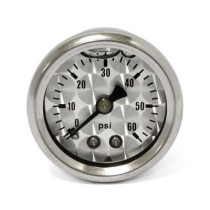 OIL PRESSURE GAUGE ENGINE-TURNED 60PSI