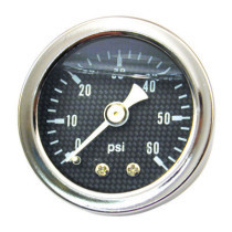 OIL PRESSURE GAUGE CARBON FACE 60 PSI