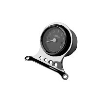  2 1/2" Mini Speedometer Kit Scale: km/h  Scale Color: black  Ratio: 2:1 Chrome 63.5 mm 