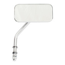 Small rectangular mirror. Short stem, chrome