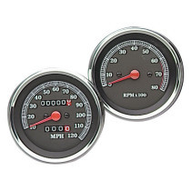  84-93 Style Speedometer Scale: 120 mph  Scale Color: black Chrome 