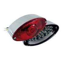 Cateye LED taillight. Chrome. Red lens