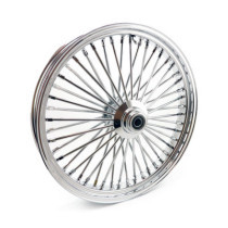 Roue avant à 48 rayons Fat Spoke - 3.50" x 23" - Simple disque - Chrome