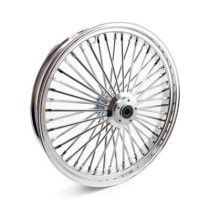 Roue avant à 48 rayons Fat Spoke - 3.50" x 23" - Simple disque - Chrome