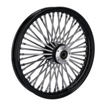 Roue avant à 48 rayons Fat Spoke - 2.15" x 19" - Simple disque - Noir