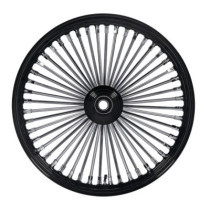 Roue avant à 48 rayons Fat Spoke - 2.15" x 19" - Simple disque - Noir