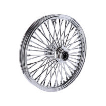 Roue avant à 48 rayons Fat Spoke - 2.15" x 19" - Simple disque - Chrome