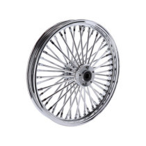 Roue avant à 48 rayons Fat Spoke - 2.15" x 19" - Simple disque - Chrome