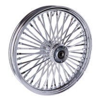 Roue avant à 48 rayons Fat Spoke - 2.15" x 19" - Double disque - Chrome