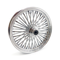 Roue avant à 48 rayons Fat Spoke - 3.50" x 18" - Simple disque - Chrome