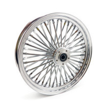 Roue avant à 48 rayons Fat Spoke - 3.50" x 18" - Simple disque - Chrome