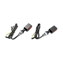 Fastline, LED turn signal+position light. Black, amber  lens