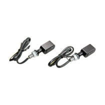 Fastline, LED turn signal set. Black, smoke lens