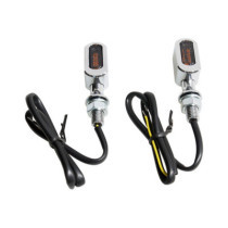 Fastline, LED turn signal set. Chrome, smoke lens