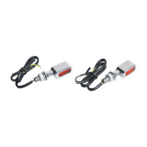 Fastline, LED turn signal set. Chrome, amber lens