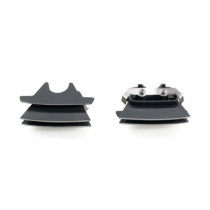 Head bolt bridge cover set. Finned, black