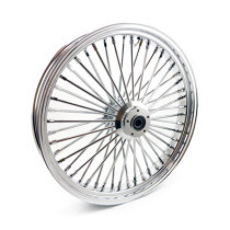 Roue avant à 48 rayons Fat Spoke - 3.50" x 23" - Double disque - Chrome