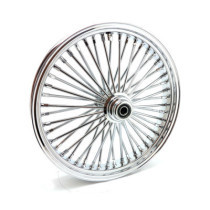 Roue avant à 48 rayons Fat Spoke - 3.50" x 21" - Simple disque - Chrome