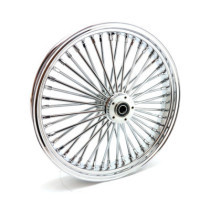 Roue avant à 48 rayons Fat Spoke - 3.50" x 21" - Simple disque - Chrome