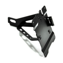 Zieger, side mount license plate bracket kit. Black