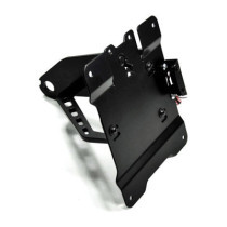 Zieger, side mount license plate bracket kit. Black