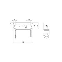 Zieger, under fender license plate bracket kit. X-Line7