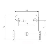 Zieger, under fender license plate bracket kit. X-Line3