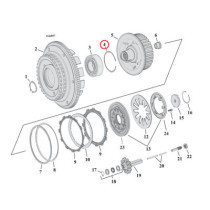 Retaining ring, clutch bearing