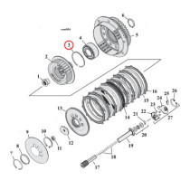 Retaining ring, clutch bearing