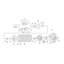 Retaining ring, clutch bearing