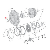 Retaining ring, clutch bearing