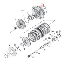 Retaining ring, clutch bearing