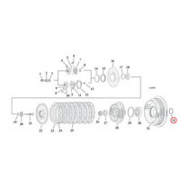 Retaining ring, clutch bearing