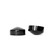 Killer Custom, fork tube cap bolt cover set. Black. 2-piece