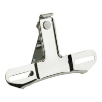  OEM-Style Top Mount License Plate Bracket 2-hole Chrome 