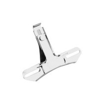  OEM-Style Top Mount License Plate Bracket 2-hole Chrome 