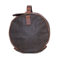 LongRide, roll bag waxed cotton narrow. Khaki wax