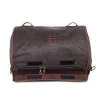 LongRide, roll bag waxed cotton narrow. Khaki wax