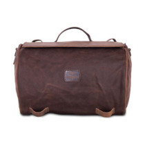 LongRide, roll bag waxed cotton narrow. Brown wax