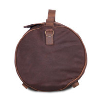 LongRide, roll bag waxed cotton narrow. Brown wax