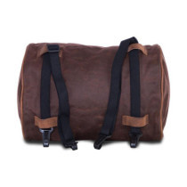 LongRide, roll bag waxed cotton narrow. Brown wax