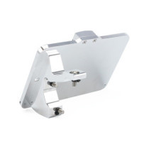 CPV, ''slide-in'' license plate bracket. Side mount, polished