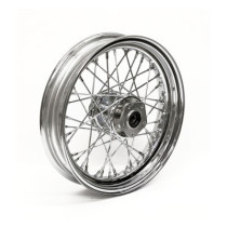 3.00 x 16 front wheel 40 spokes chrome