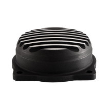 Motone, CV carburetor top cover. Finned/Rippled. Black