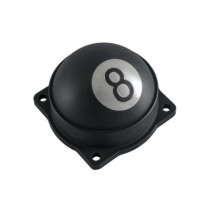 Motone, CV carburetor top cover. 8-Ball. Black