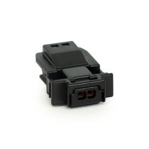 NAMZ, JAE MX-1900 connector. Black, receptable, 2-pins