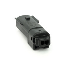 NAMZ, Molex MX-150 connector. Black, receptable, 2-pin