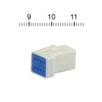 NAMZ, JST Mini connector. White, receptable, 8-pin