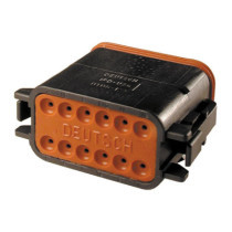 NAMZ, Deutsch DT connectors. Black, plug housing, 12-pins