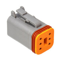 NAMZ, Deutsch DT connectors. Gray, plug housing, 6-pins